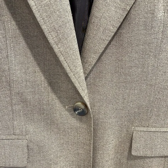 Jones New York Blazer Light Brown Stretch Easy Care Tan Size 14 - Picture 5 of 9